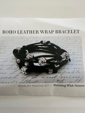Boho Leather Wrap Bracelet Kit | DIY Jewelry Making Set Gift Craft Kit
